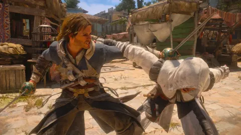 Combate desafiador em Black Flag Resynced remete a outro jogo da série