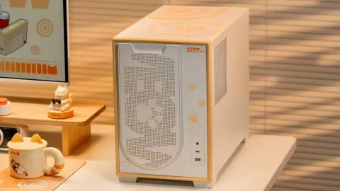 Gabinete de PC com tema de gato apresenta botão de energia inusitado