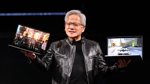 Jaqueta de couro de Jensen Huang é leiloada por US$ 960 mil