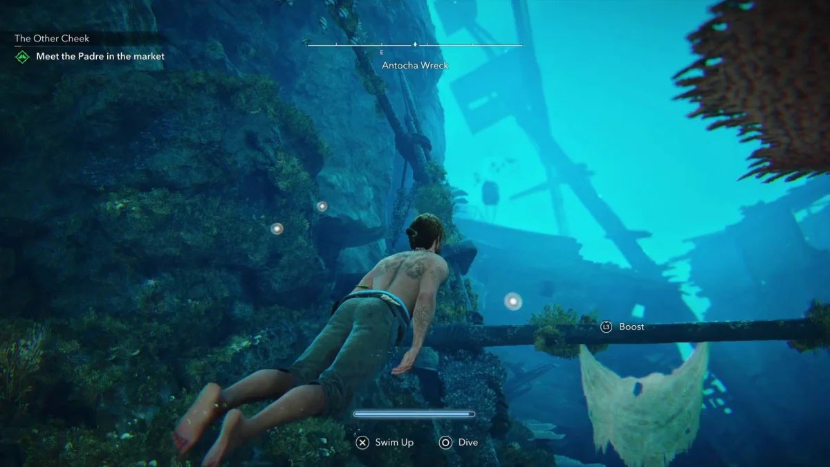 Localização de todos os baús no naufrágio Antocha em Black Flag Resynced
