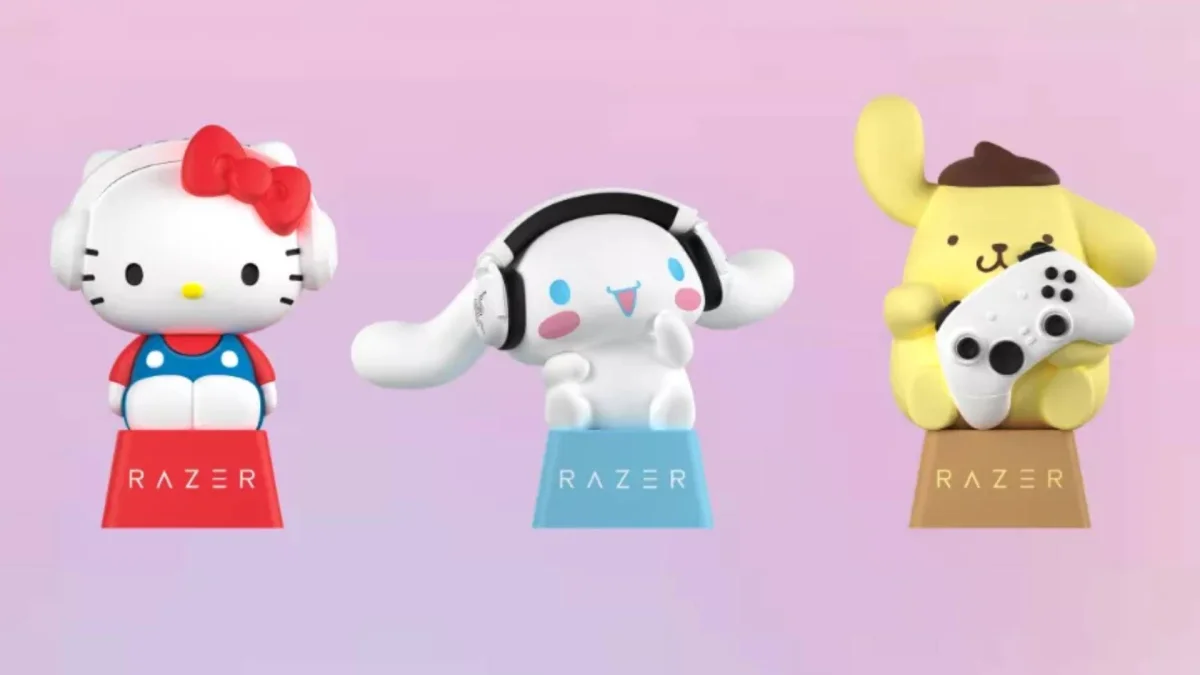 Novos keycaps da Razer em parceria com a Sanrio chegam ao Target