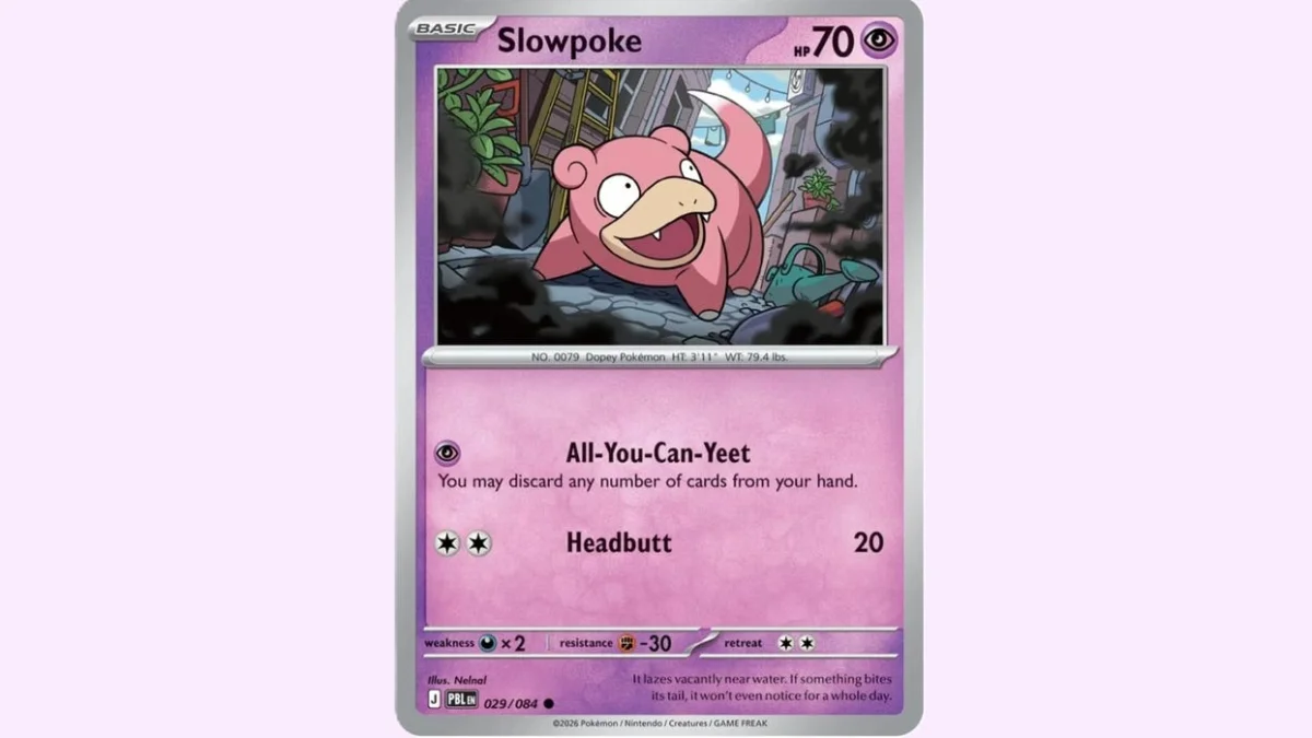 Slowpoke Recebe Novo Movimento no Pokémon TCG: 'All-You-Can-Yeet'