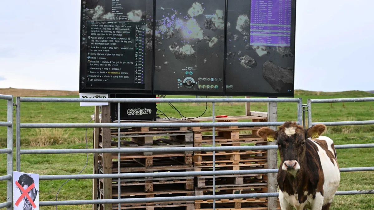 Uma Vaca Está Jogando EVE Online na Twitch