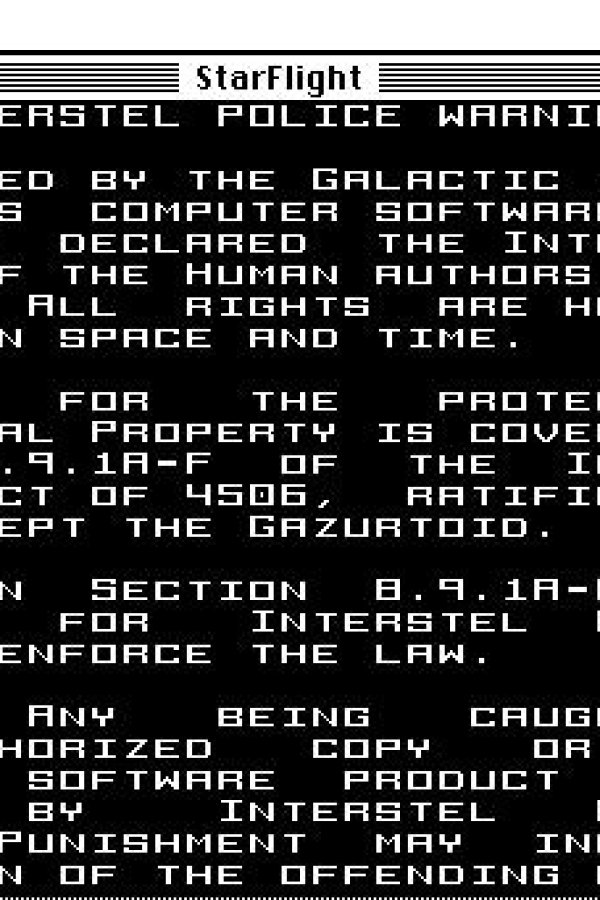 Capa de Starflight