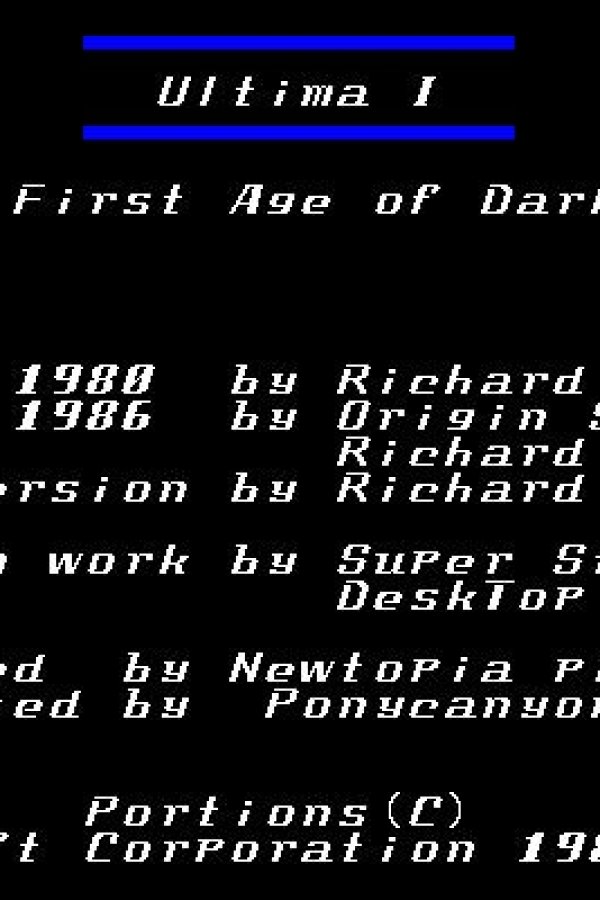 Capa de Ultima I: The First Age of Darkness